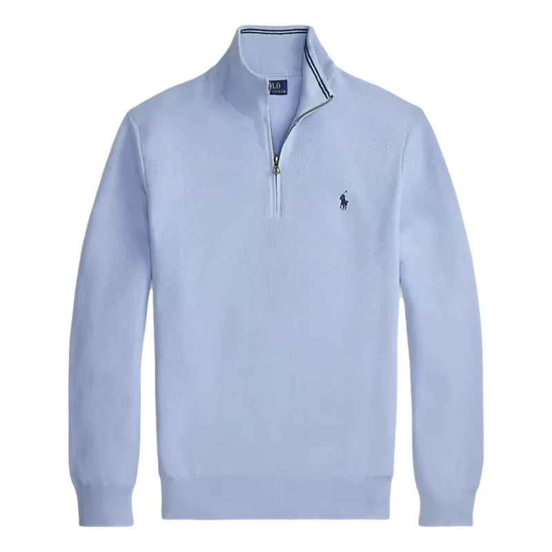 Polo Ralph Lauren Kwartrits Sweater Blauw - Match Laren
