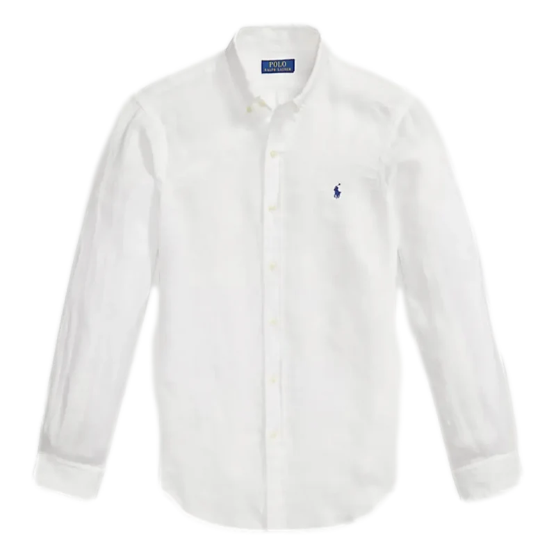 Polo Ralph Lauren Linnen Overhemd Wit - Match Laren