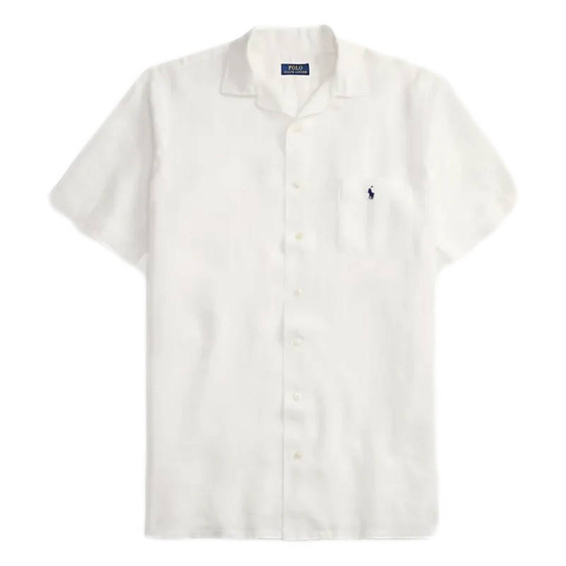 Polo Ralph Lauren Linnen Overhemd Shirt Wit - Match Laren