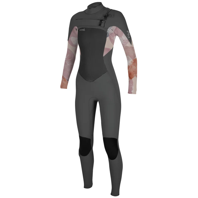 O'neill Epic 5/4 Front Zip Dames Grahite/Dessertbloom
