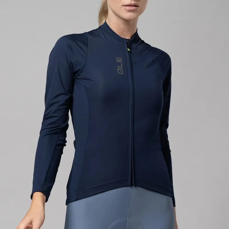 ALE COLOR BLOCK PRAGMA LS LADY JERSEY NAVY BLUE