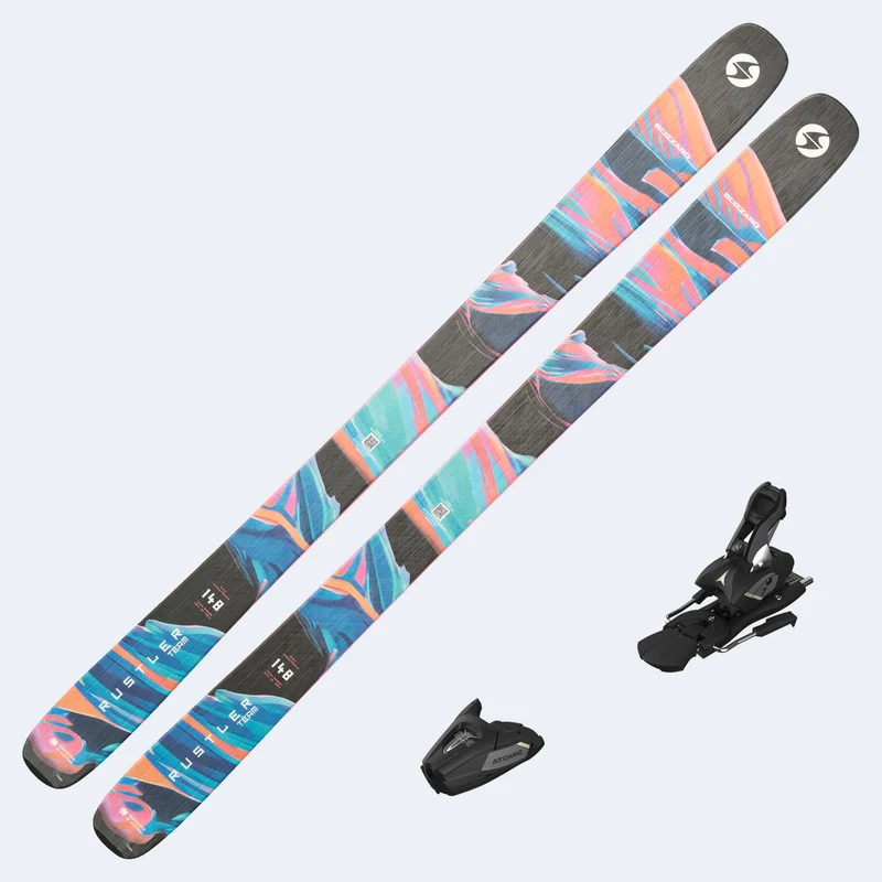 2027 Blizzard Rustler Team Jr Skis with Atomic Colt 7 Bindings