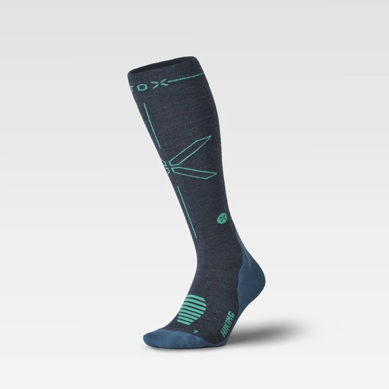 Merino Hiking Socks Men | Teal / Light Green