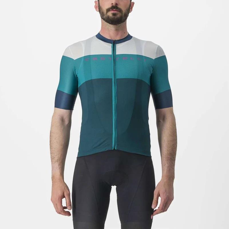 CASTELLI SEZIONE 短袖騎行衣 深藍綠色/藍綠色