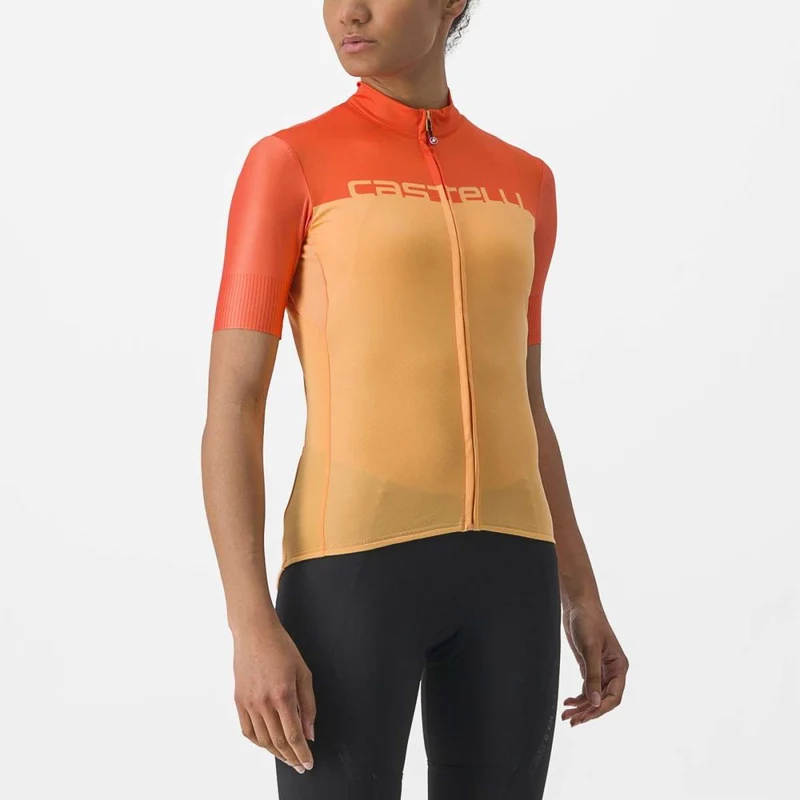 CASTELLI VELOCISSIMA 短袖騎行衣 淡橙色/橙色