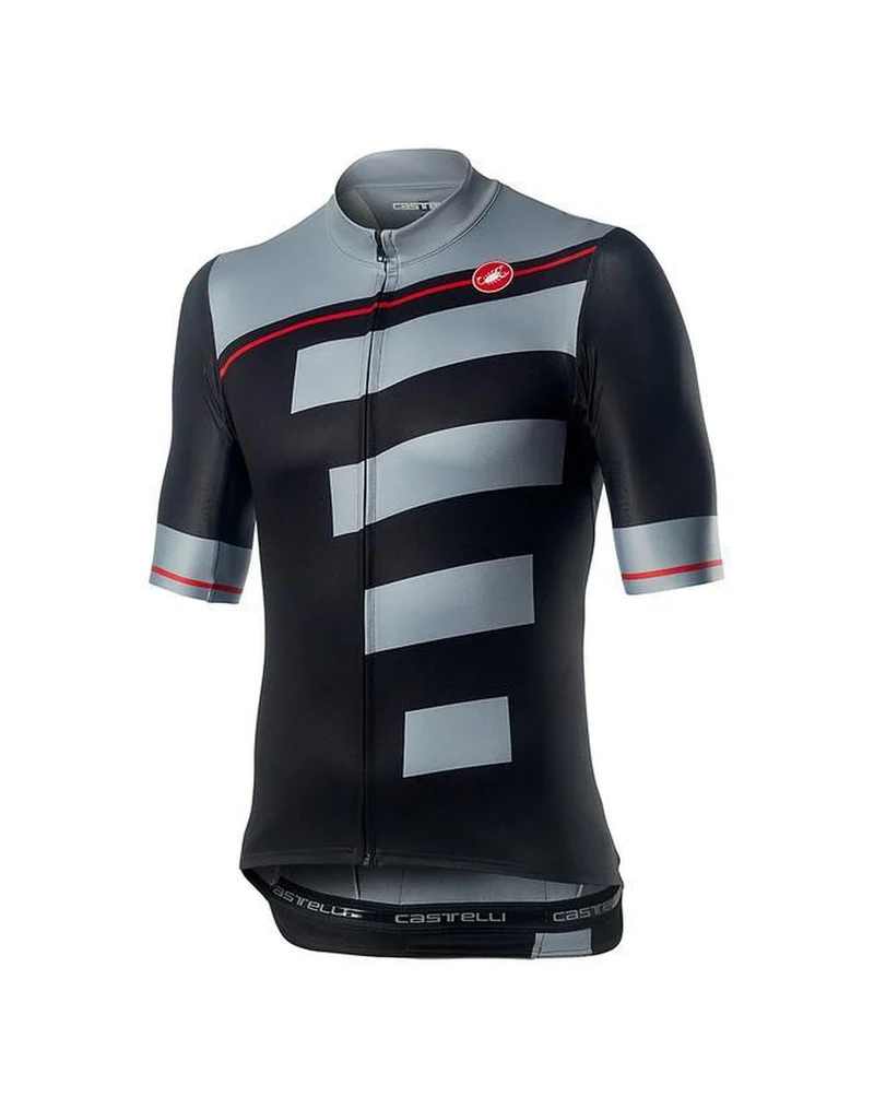 CASTELLI TROFEO SS JERSEY LIGHT BLACK VORTEX GRAY