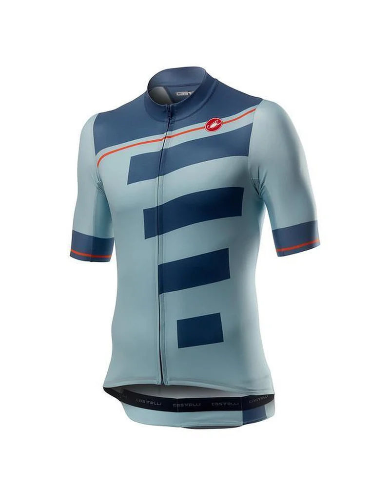 CASTELLI TROFEO SS JERSEY WINTER SKY LIGHT STEEL BLUE