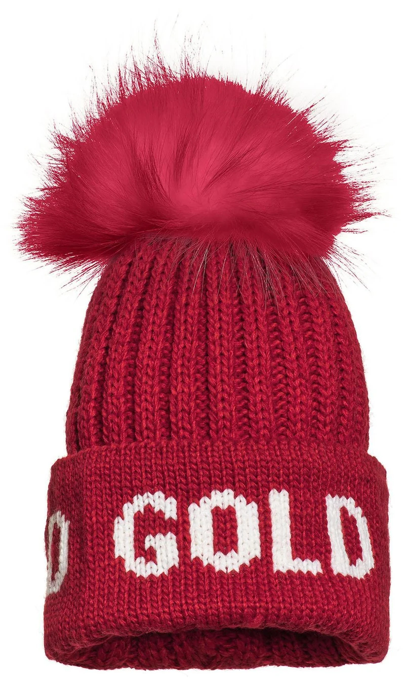 hodd, knitted beanie real raccoon fur
