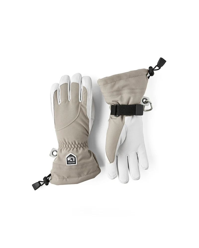 Hestra Army Leather Heli Ski 5 Finger Glove Khaki