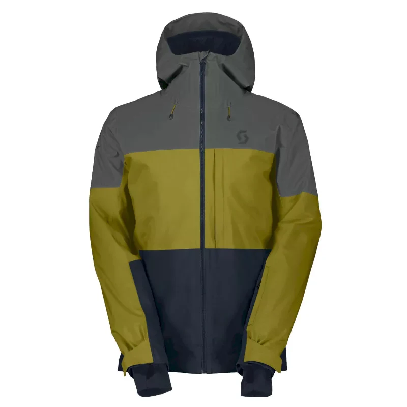 Scott Ultimate Dryo 10 ski jas heren grijs/groen/blauw