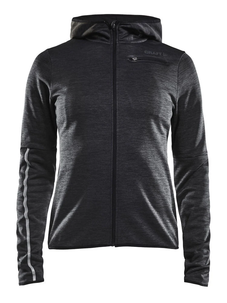Craft Eaze Jersey Hood Jacket dames skivest grijs