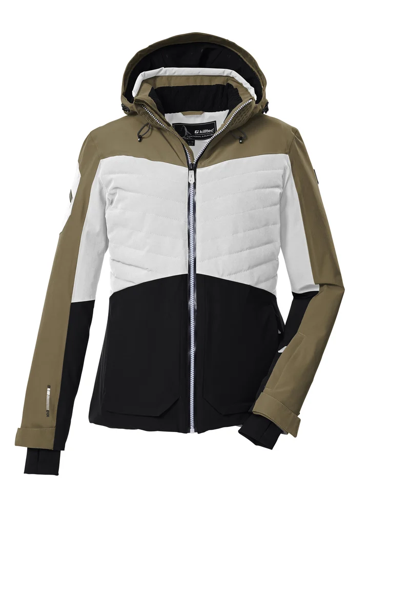 Killtec KSW 30 Ski Jas Dames - Wit/Taupe/Zwart