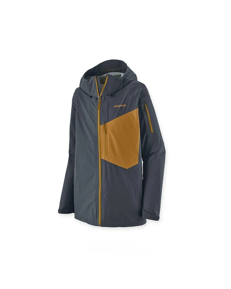Patagonia Men's Snowdrifter Jacket Smolder Blue / Raptor Brown