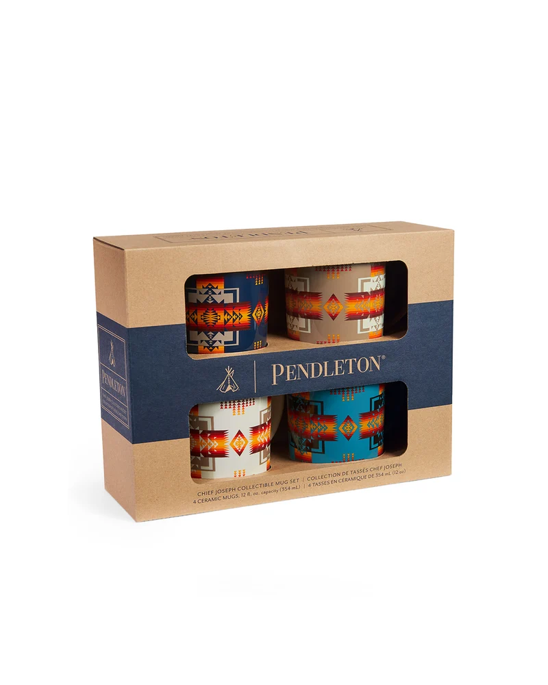 Pendleton Collectible Ceramic Mug Set Of 4 Chief Joseph Multi
