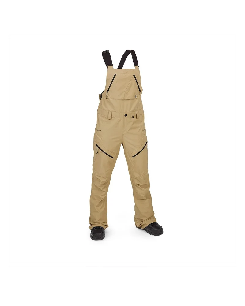 Volcom Women's Elm Stretch GORE-TEX Bib Overall Dark Khaki