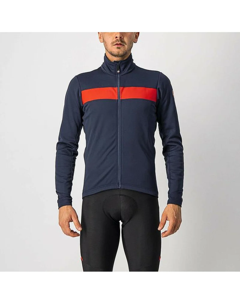 CASTELLI RADDOPPIA 3 JACKET SAVILE BLUE RED REFLEX