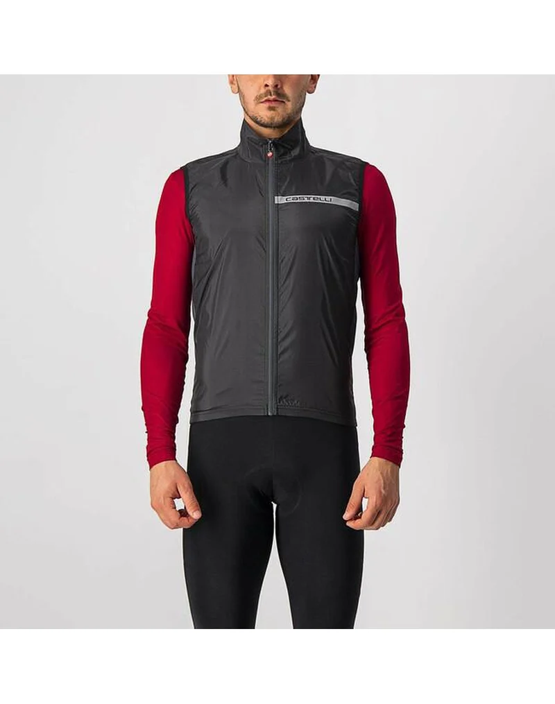 CASTELLI SQUADRA STRETCH VEST LIGHT BLACK DARK GRAY