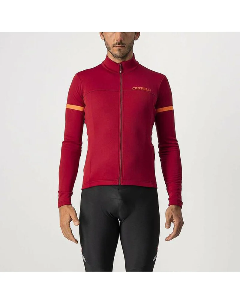 CASTELLI FONDO 2 LS JERSEY FZ PRO RED ORANGE REFLEX 單車衫