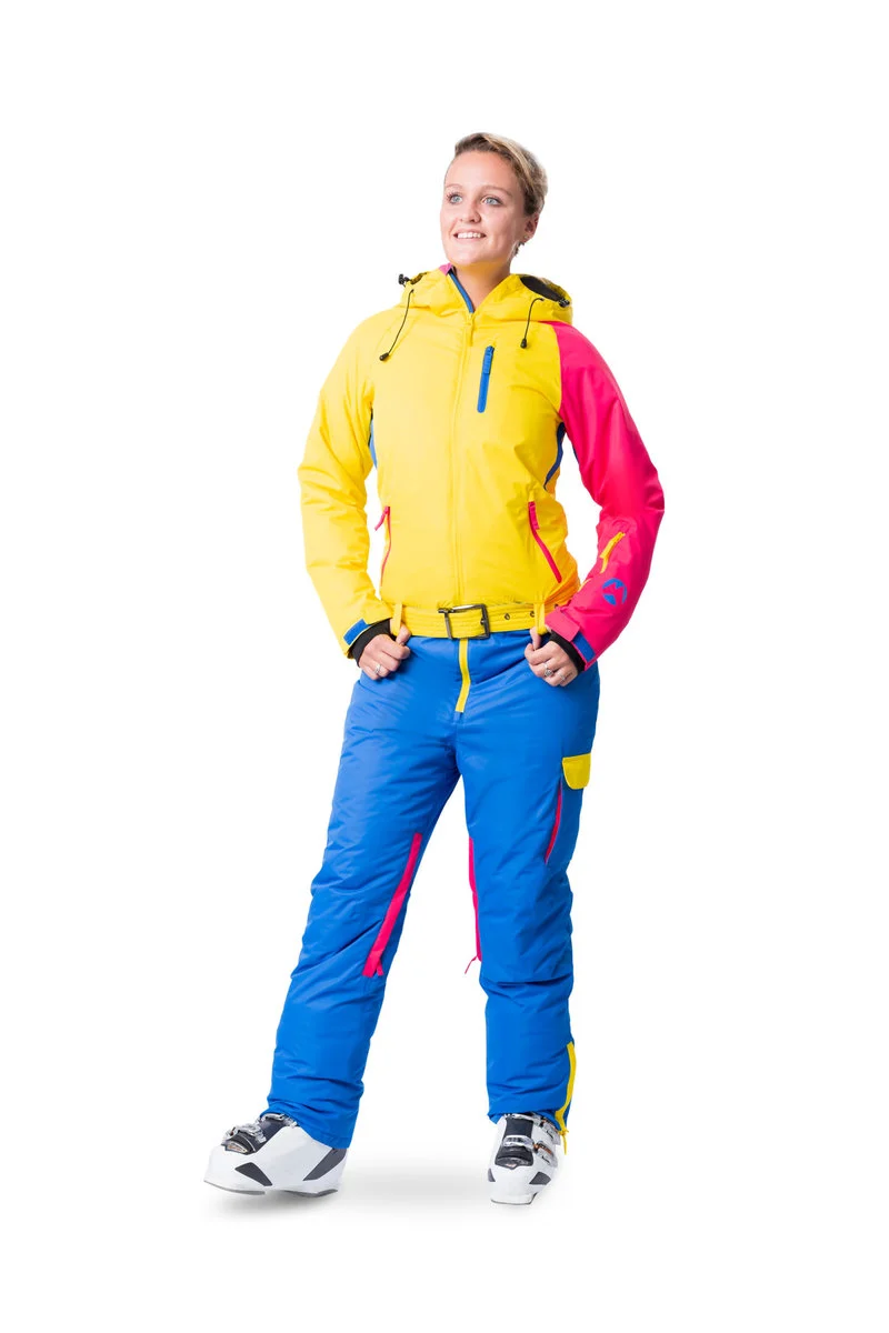 Snowsuits Triple Joy Onesie Skipak Dames - Geel/Blauw/Roze