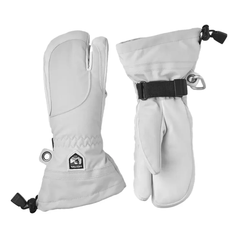Hestra Ski Handschoen Heli 3 Vinger Ecru - Match Laren