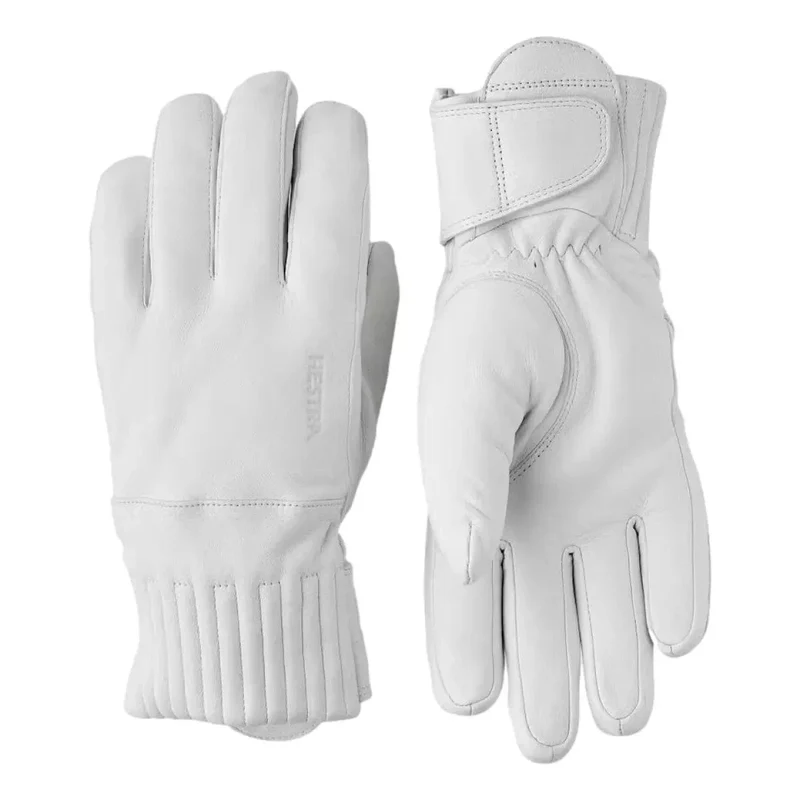 Hestra Ski Handschoenen Idre Wol 5 Vingers Wit - Match Laren