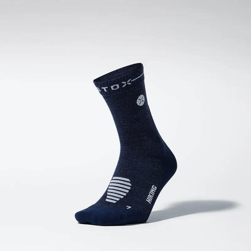 Merino Hiking Ankle Socks Women | Blue / Light Grey