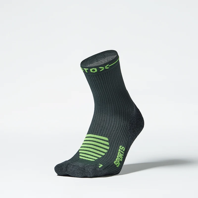Sports Ankle Socks Men | Dark Grey / Yellow