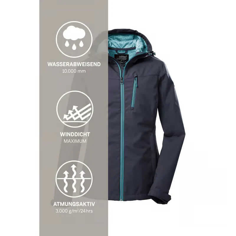 Killtec KOS 89 Softshelljas Dames - Donkerblauw