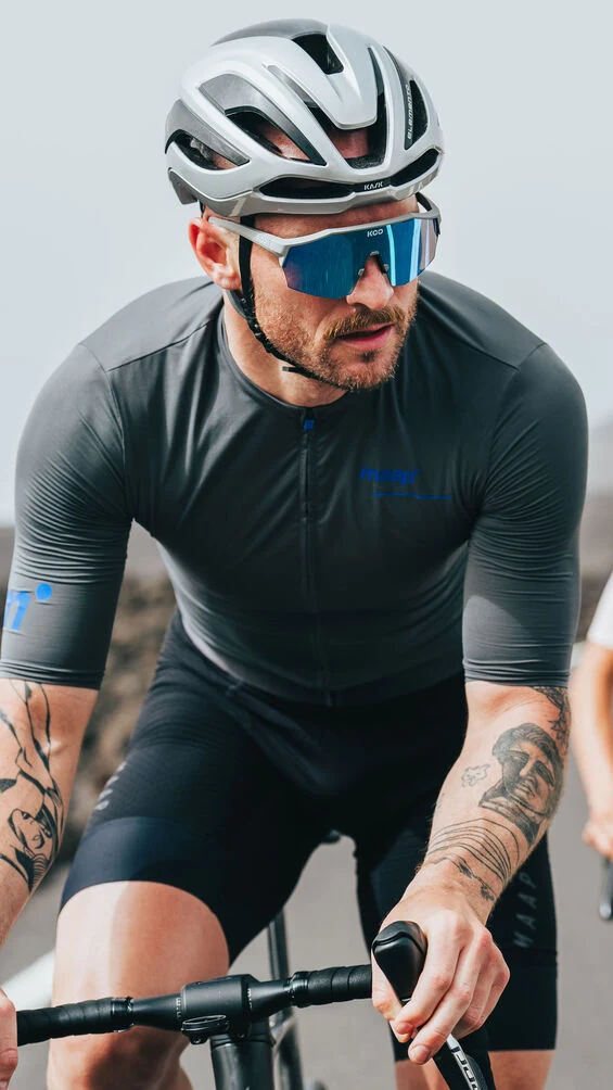 KOO ALIBI L Sunglasses Grey Matt (Turquoise Mirror Lenses)