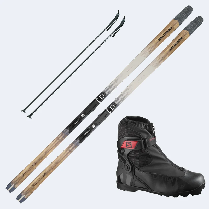 2027 Salomon Outpath 65 Grip PM Skis with Salomon Escape Outpath Boots and Poles