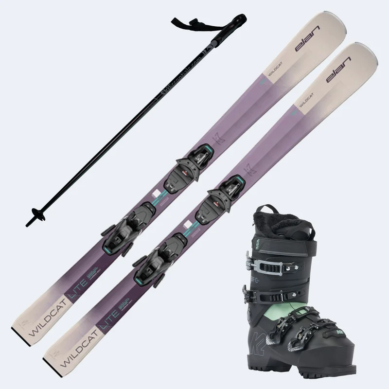 2026 Elan Wildcat 78 Lite Skis with K2 BFC 75 Boots and Poles