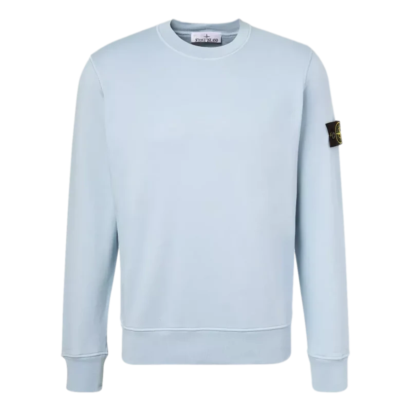 Stone Island Basic Crewneck Trui Ijsblauw - Match Laren