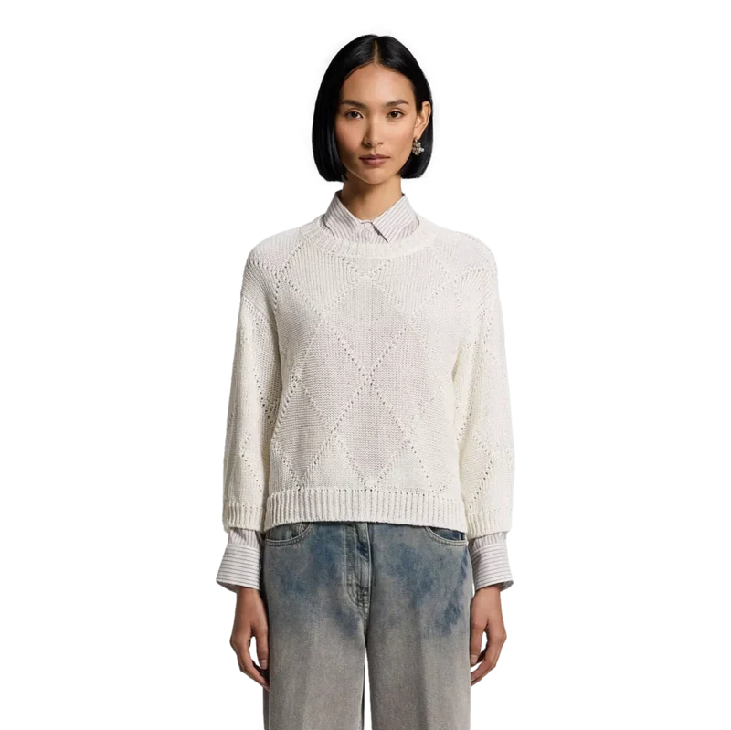 Peserico - Trui Off-White - Match Laren
