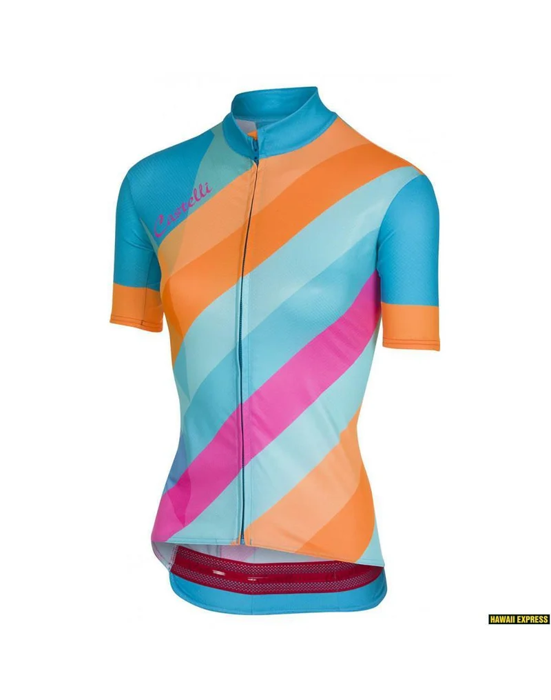CASTELLI PRISMA SS JERSEY FZ multicolor sky blue