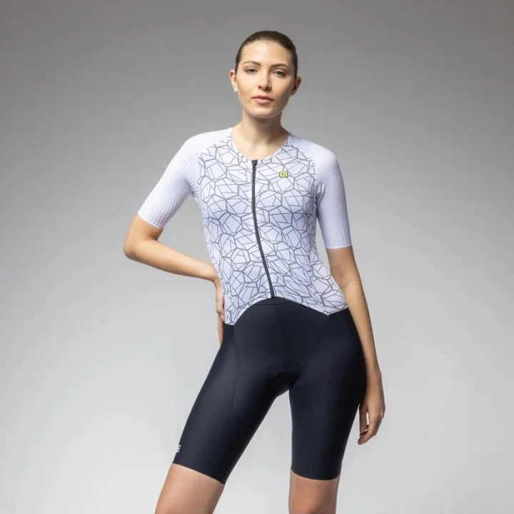 ALE FOCUS TRIATHLON WMN SS TRI UNITARD WHITE