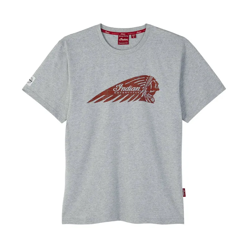 Men's Distressed Headdress Marl T-Shirt, Gray