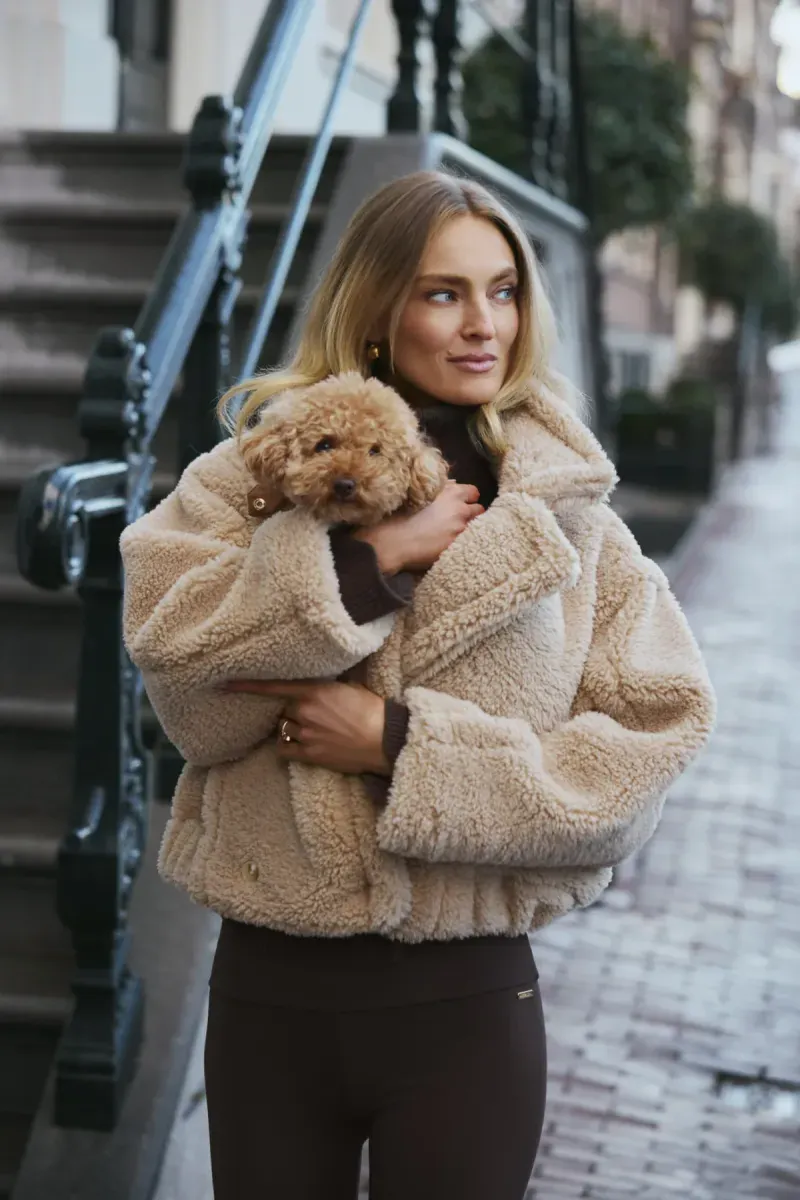 Deblon Franzy Teddy Jacket Camelkleur - Match Laren