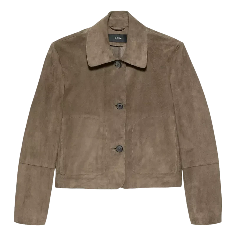 Arma Suède Jacket Emy Zandkleur - Sisera Laren