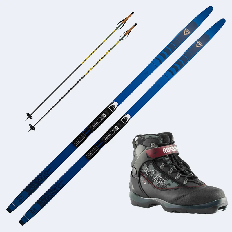 2027 Rossignol BC 65 Positrack Skis with Rossignol BC X5 Boots and Poles