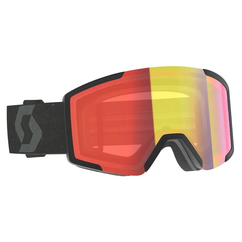 Scott Shield Light Sensitive Skibril - Zwart/Rood