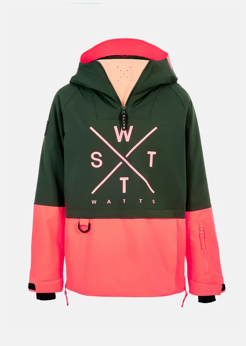 WATTS X-Metod Ski Jas Dames - Groen/Roze