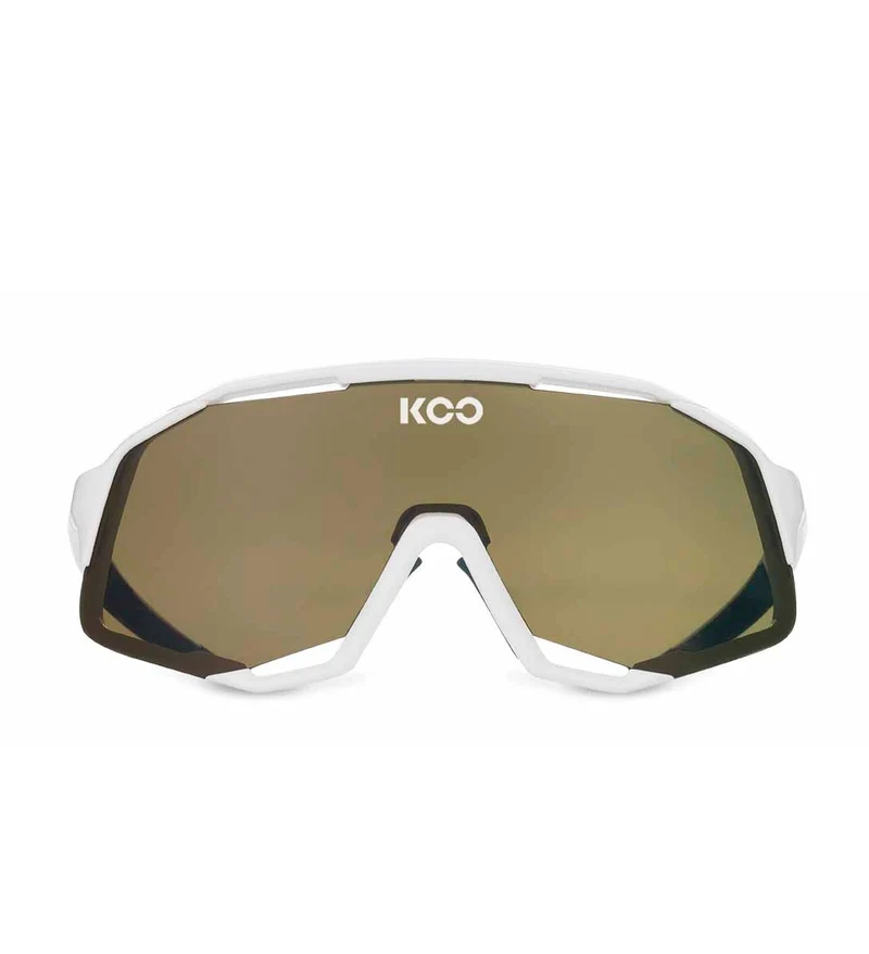 KOO DEMOS Sunglasses White (Brown Lenses) Lens#2 (Clear to Black Mirror Photochromic Lenses)