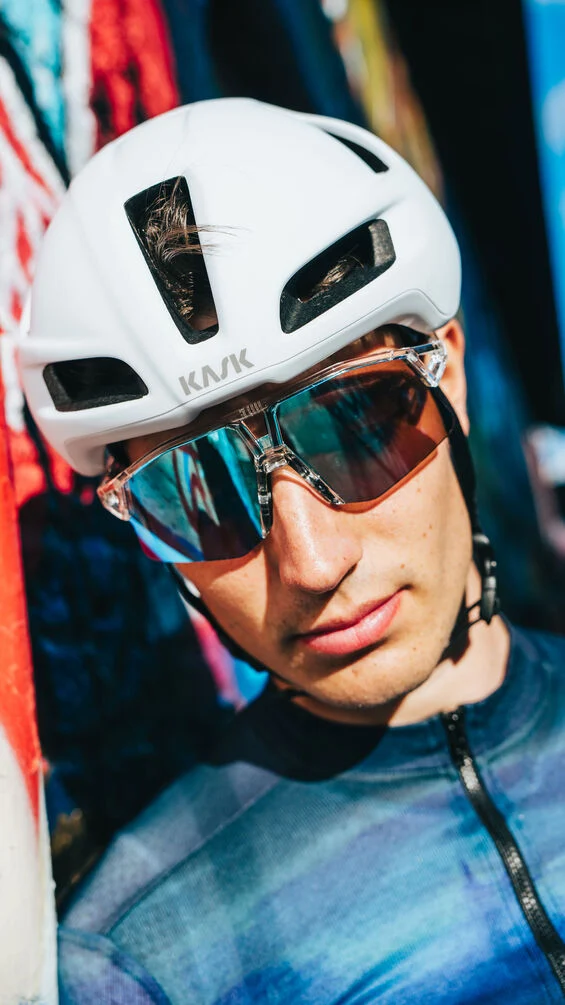 KOO HYPE Sunglasses Crystal (Turquoise Mirror Lenses)