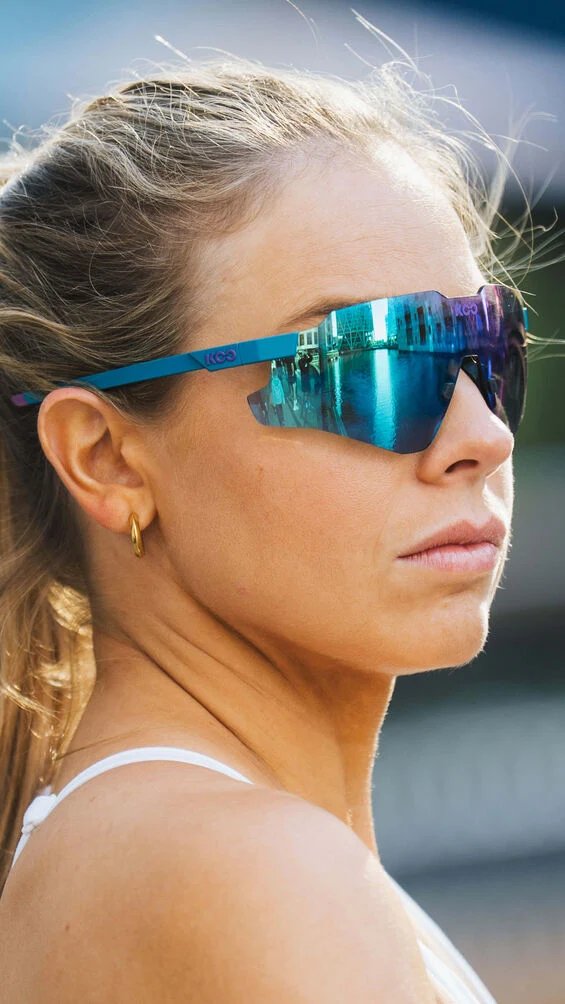 KOO NEBULA Sunglasses Teal Matt (Dark Turquoise MR Lenses)