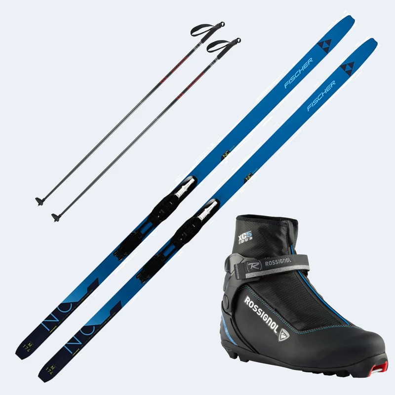 2027 Fischer Voyager MTD Skis with Rossignol XC 5 Boots and Poles