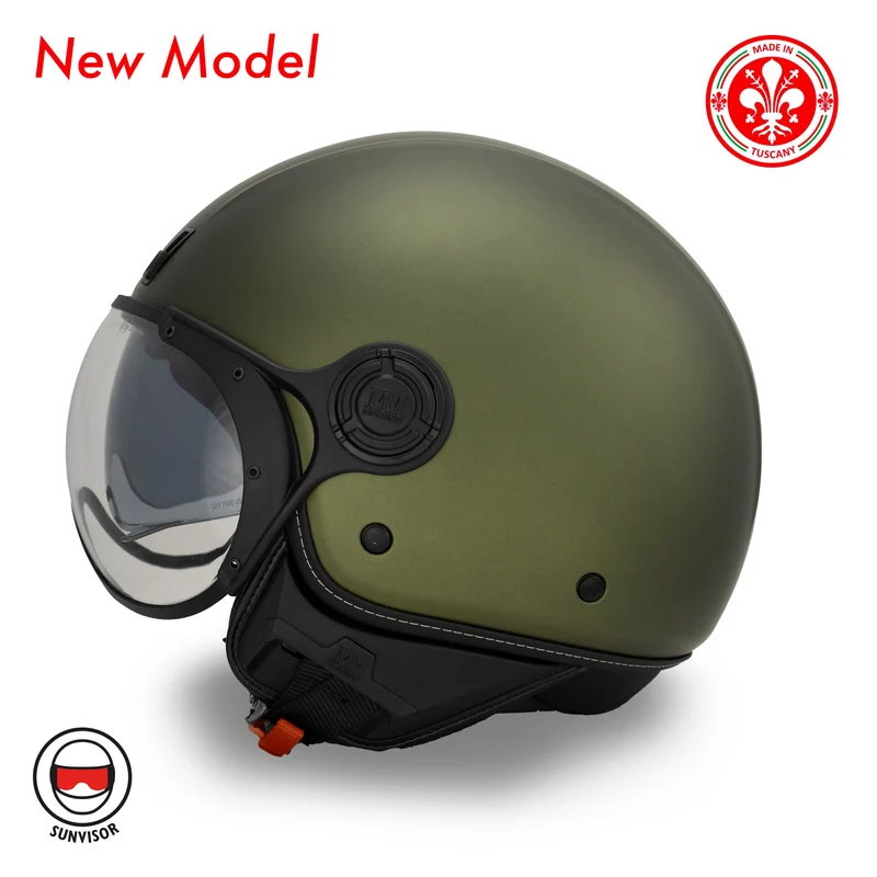 JET-Helm A-Ventura in Olivgrün, einfarbig, von MM Independent