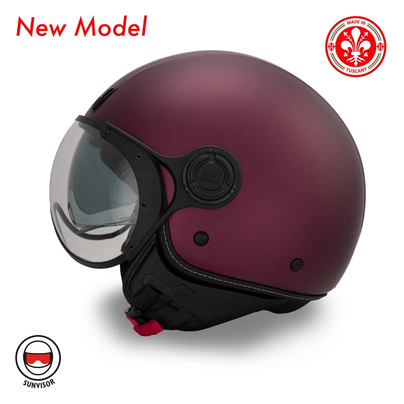JET-Helm A-Ventura in mattem, einfarbigem Magenta von MM Independent