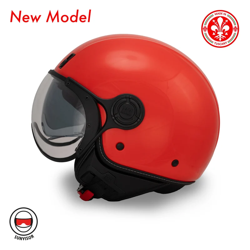 JET-Helm A-Ventura, einfarbig rot, von MM Independent