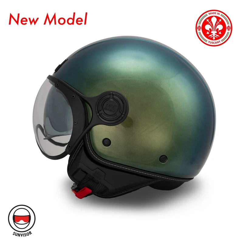 JET-Helm A-Ventura Moscondoro, grün schillernd, einfarbig, von MM Independent