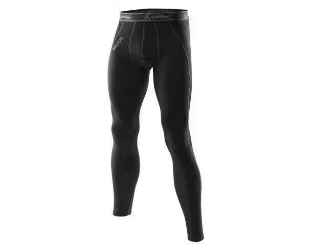 Loffler Warm+ Thermobroek Lang Wol Heren - Zwart
